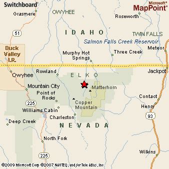 Jarbidge, Nevada Area Map & More