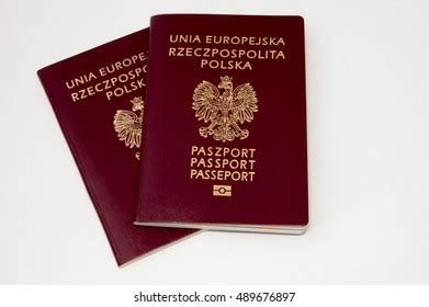 Two Polish Republic Poland Biometric Passports Stock Photo 489676897 ...