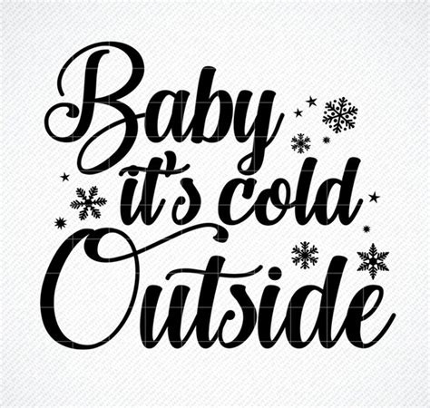 Snowflakes svg Christmas svg Wall art svg Baby its cold outside SVG design bundle Winter svg cut ...