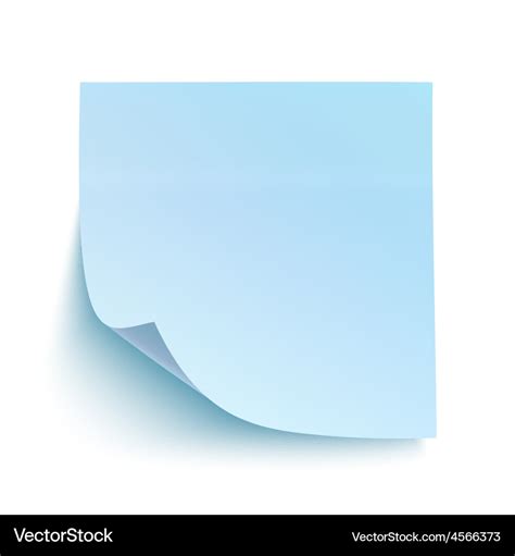 Blue sticky note Royalty Free Vector Image - VectorStock