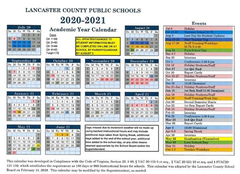 Lancaster County Schools Calendar 2024 - Schoolcalendars.net