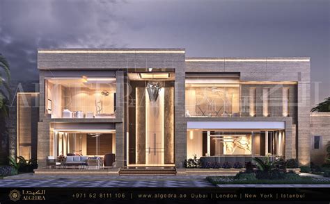 Modern Style Villa Exterior Design by ALGEDRA Interior Design at Coroflot.com