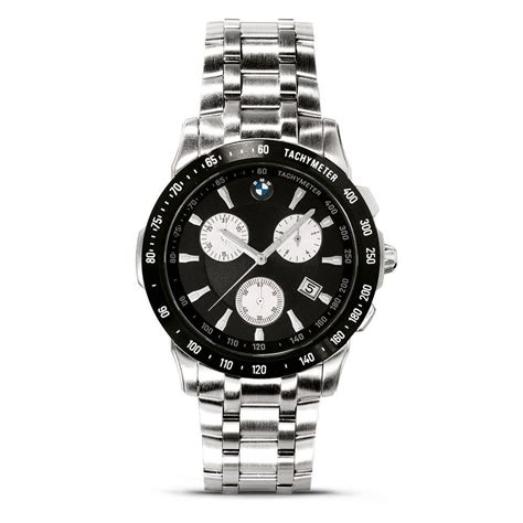 BMW Men’s Watch Sports Chrono Sizeable, sporty chronograph with a 44 mm stainless steel case and ...