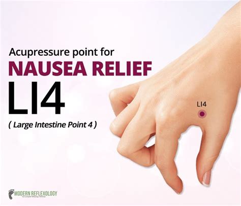 The large intestine point 4 is palliative #Acupressure point for #Nausea relief. # ...