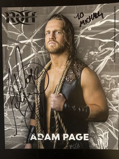 Official Ring of Honor Adam Page Autographed Promo ROH - N&P Wrestling Figures