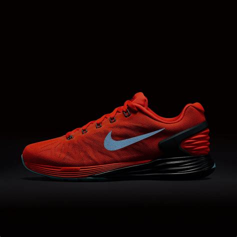 Nike Womens LunarGlide 6 Running Shoes - Bright Crimson/Black - Tennisnuts.com