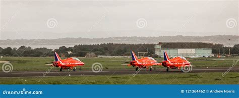 Red Arrows Display Team editorial photography. Image of airplane - 121364462