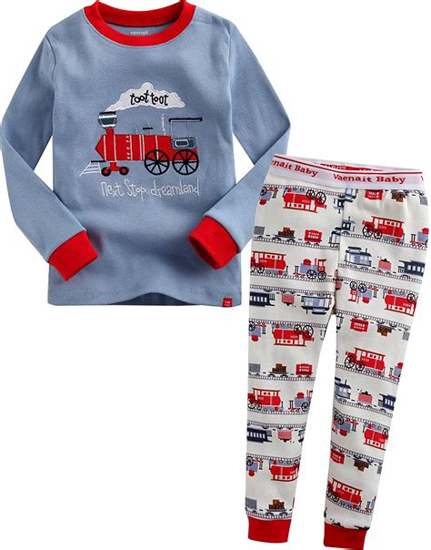 VAENAIT BABY Toddler Kids Boys Girls 100% Cotton Jaws Truck Dino Snug Fit Sleepwear Pajama Pjs ...