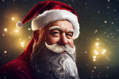 Premium Photo | Santa claus in his house smiling and friendly ai ...