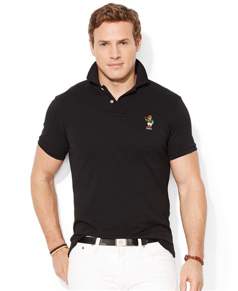 Polo Ralph Lauren Big And Tall Classic-Fit Polo Bear Mesh Shirt in Black for Men | Lyst