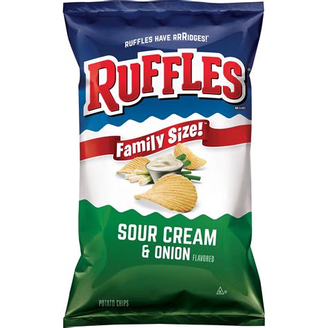 Ruffles Sour Cream & Onion Potato Chips 13 oz. Bag - Walmart.com