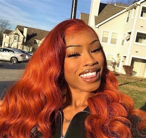 The Burnt Orange Hair Color Trend is Here to Heat Up Your Spring Days | Burnt orange hair, Wig ...