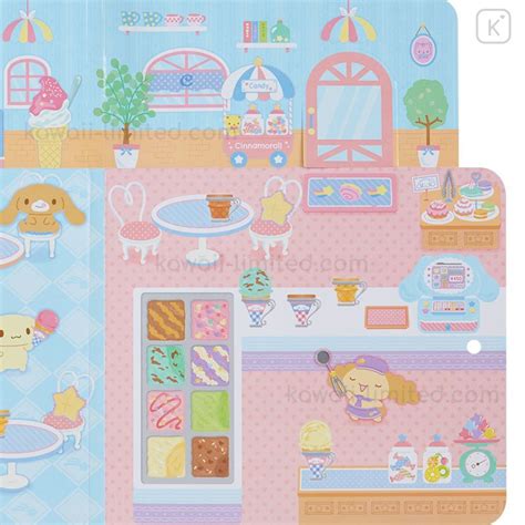 Japan Sanrio Playing Sticker Set - Cinnamoroll / Ice Cream Shop | Kawaii Limited