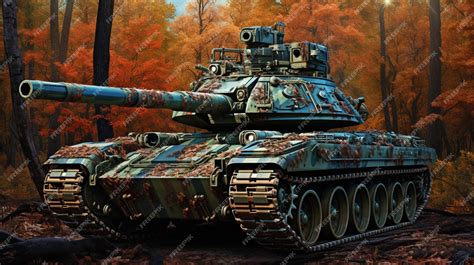 Premium AI Image | camouflage armor tank