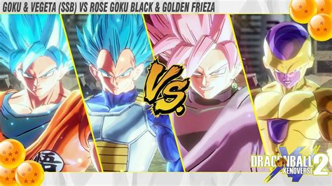 Goku & Vegeta Blue vs Rose Goku Black & Golden Frieza | Dragonball ...