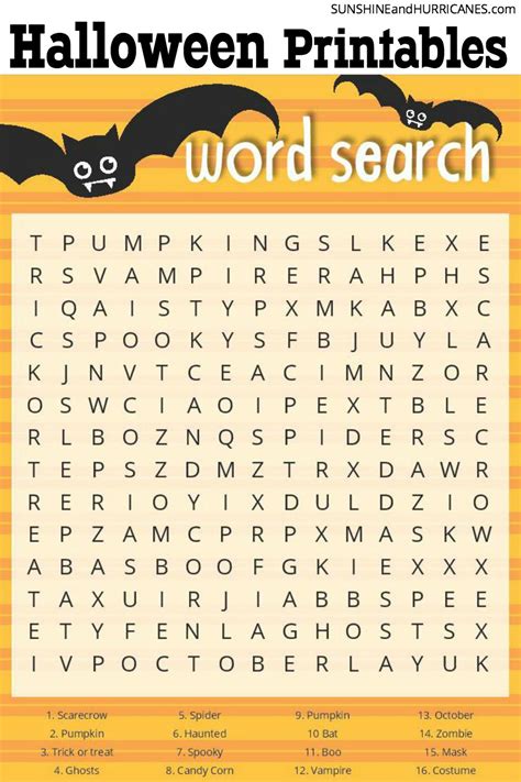 Halloween Games - Word Search