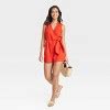 Women's Linen Mini Jumpsuit - A New Day™ Red Xs : Target