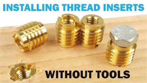 How to install threaded inserts in wood