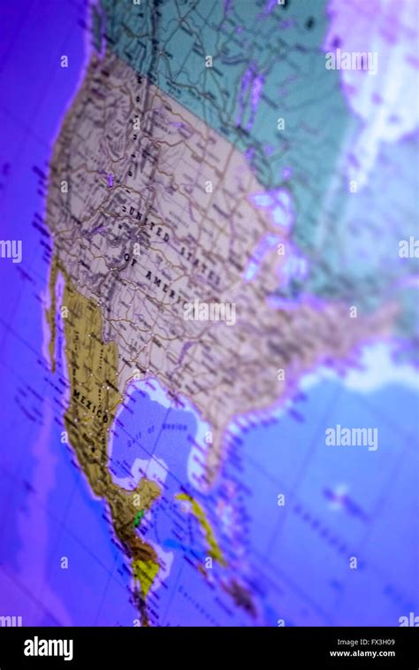 Map of North America Stock Photo - Alamy