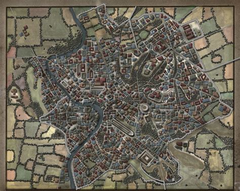 Realistic Map of First Century City of Rome.