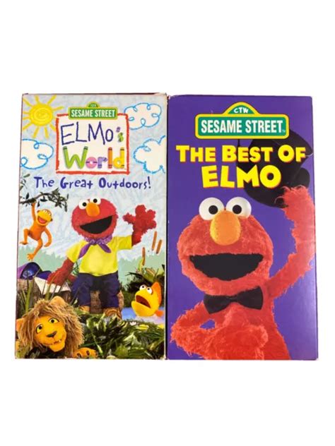 2 SESAME STREET Elmo VHS Elmo’s World The Great Outdoors The Best of Elmo EUR 16,86 - PicClick DE