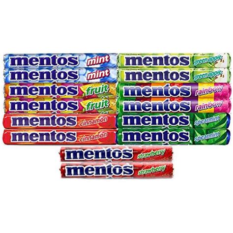 Mentos Variety Pack 14 Count (2 Of Each Flavor) The Chewy Mint Sampler/Bundle - Includes (14) 1 ...