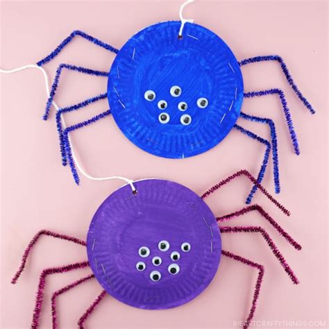 Paper Plate Spiders - I Heart Crafty Things