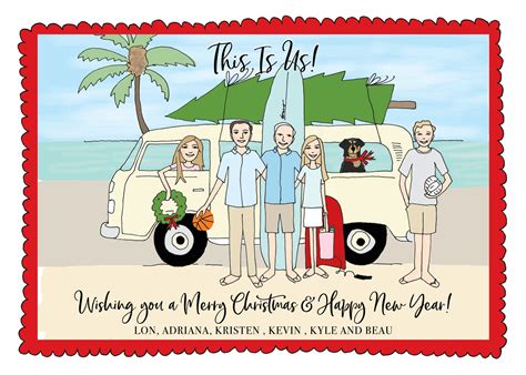 Printable Custom Illustrated Holiday Cards Custom Illustrated - Etsy