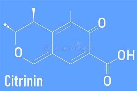 Skeletal Formula of Citrinin Mycotoxin Molecule. Chemical Structure Stock Vector - Illustration ...