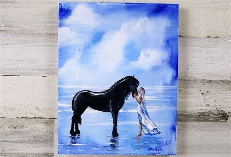 Girl and a Horse - UrArtStudio