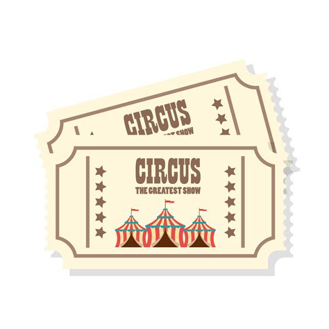 Vintage retro circus ticket 25219822 PNG