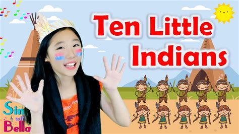 Ten Little Indians with lyrics and Actions|Sing and Dance Along-numbers counting song 1-10 - YouTube