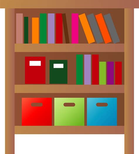 Organize Your Designs with our Bookshelf Cliparts - Clip Art Library