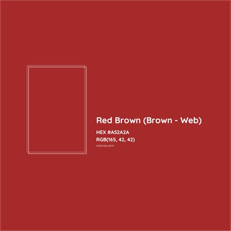 Red Brown (Brown - Web) Complementary or Opposite Color Name and Code ...