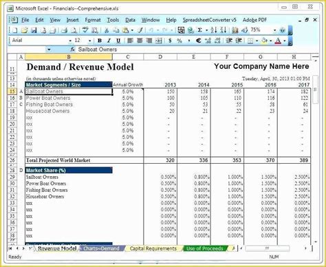 Demand forecasting Excel Template Free Download Of Demand forecasting ...