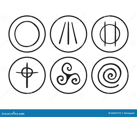 Symbols of Druidism stock vector. Illustration of curve - 60301975