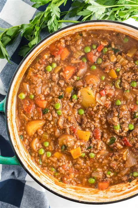 Hamburger Stew with Rice (easy & economical) | Valerie's Kitchen