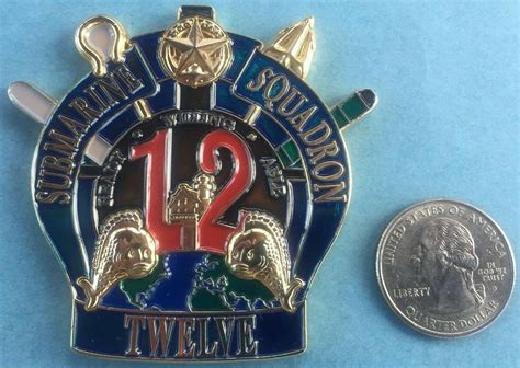 US NAVY CHALLENGE COIN - SUBMARINE SQUADRON TWELVE COMMODORE'S COIN ...