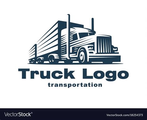 Logo illustration of a truck with trailer. Download a Free Preview or ...