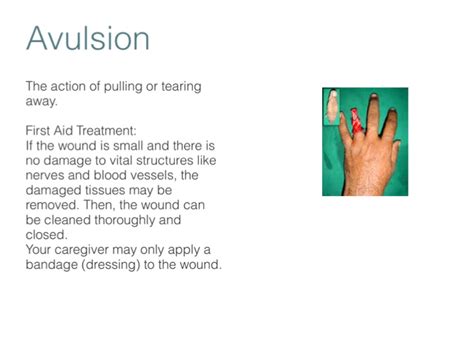 Wounds- incision, punture, avulsion, laceration - Screen 4 on FlowVella - Presentation Software ...