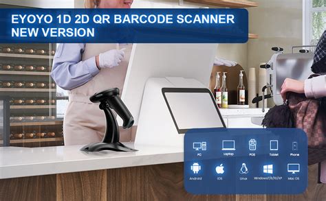 Amazon.com : Eyoyo 2D 1D Wireless Barcode Scanner with Stand, 3-in-1 Barcode Scanner Reader 2.4G ...