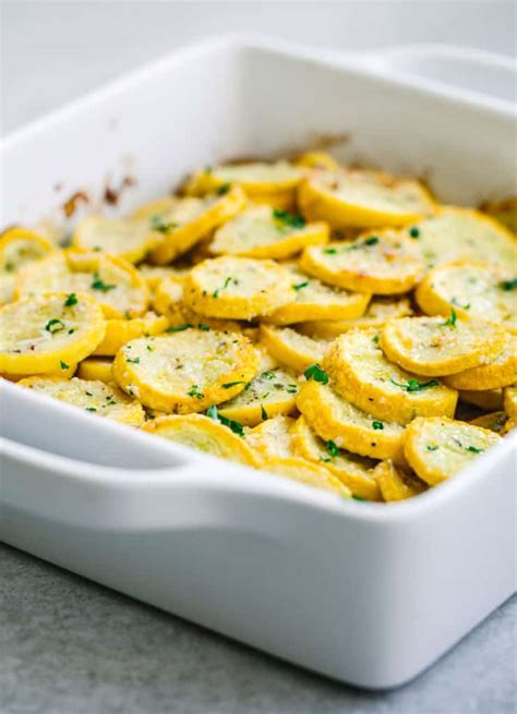 Roasted Yellow Squash with Parmesan Cheese and Herbs - Posh Journal