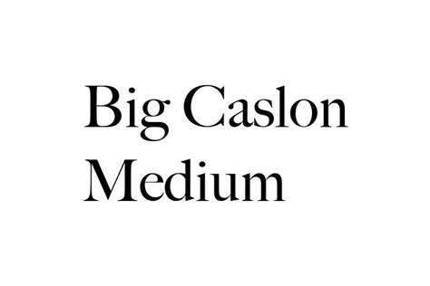 Big Caslon Medium Font - Free Font Download