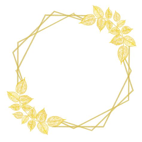 Round Gold Leaf Frame Wreath Vector Design, Holiday Bokeh 21106564 PNG