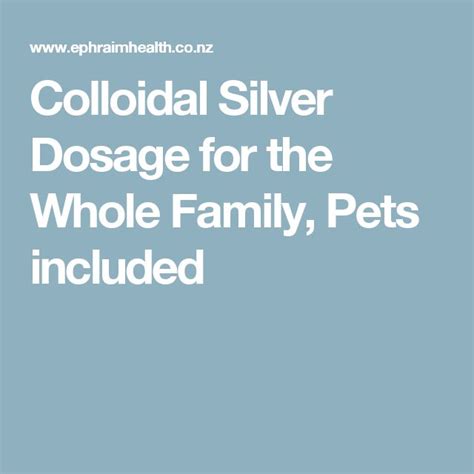 Recommended Colloidal Silver Dosage | Colloidal silver benefits ...