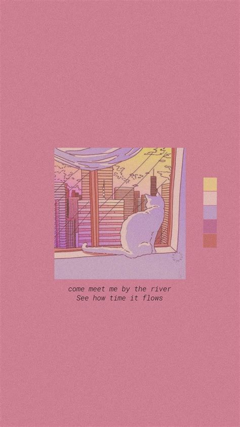 Soft Pink Anime Aesthetic Background