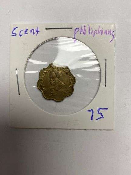 1975 5 Cent Philippine Coin - Yorkton Auction Centre