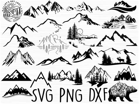 Mountain Silhouette Mountains Svg Mountain Svg Nature Svg Mountain Svg ...