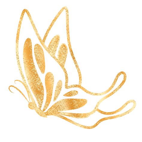 Wedding Invitation Gold PNG Transparent, Gold Butterfly Flying Wedding Invitation Decoration ...