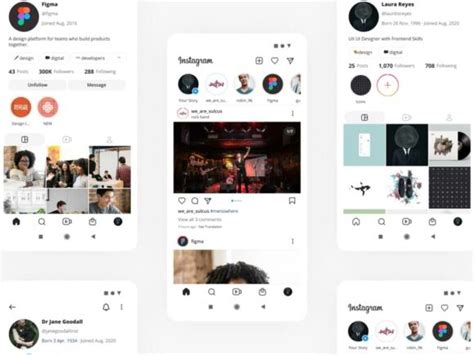 Instagram UI Kit for Figma - Freebiesbug